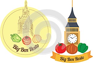 Big Ben Icon, Logogram and Logo Type Vector Art Illustration