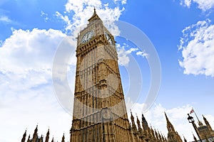 Big Ben London Clock tower in UK Thames