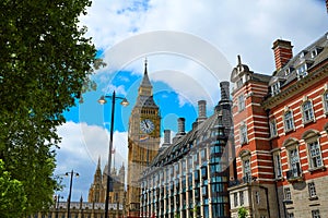 Big Ben London Clock tower in UK Thames