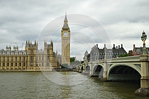 Big Ben London Clock tower in UK Thames