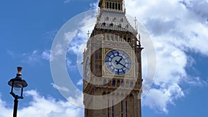 Big Ben London on a sunny summer day