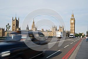 Big Ben and London taxi