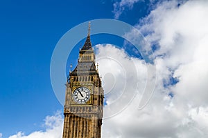 Big Ben, London, UK. A view of the popular London landmark, the