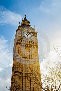 Big Ben, London, UK. A view of the popular London landmark, the
