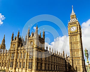 Big Ben, London, UK. A view of the popular London landmark, the