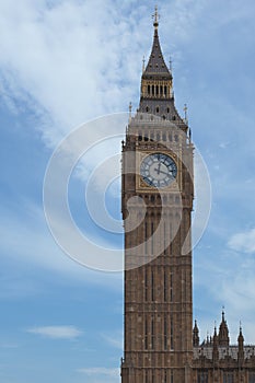Big Ben, London, UK. A view of the popular London landmark, the clock tower known as Big Ben
