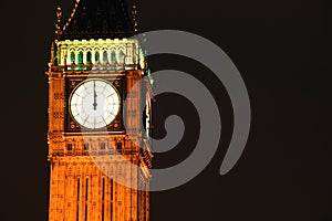 Big Ben at midnight