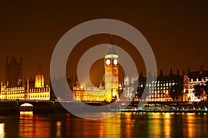 The Big Ben at night