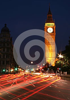 Big Ben night traffic