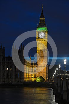 Big Ben at nightfall, London, England, UK