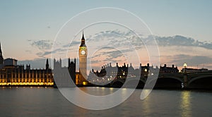 Big Ben, Parliament, Westminster bridge in London