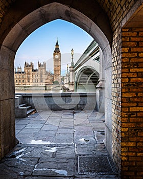 Big Ben, Queen Elizabeth Tower and Westminster Bridge