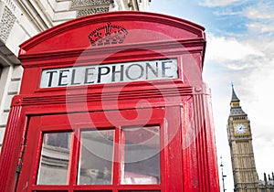 Big ben and red phone cabine