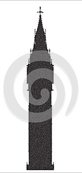 Big Ben Stipple Silhouette