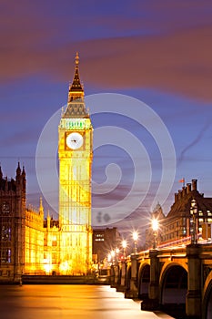 Big Ben sunset twilight