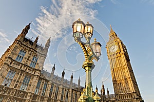 Big Ben tower clock at London, England