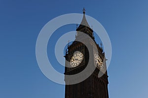 Big Ben Tower in Evening Light