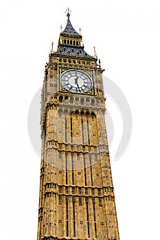Big Ben tower isolated