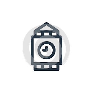 big ben vector icon isolated on white background. Outline, thin line big ben icon for website design and mobile, app development.