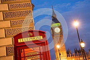 Big Ben and Westminster abbey in London, England