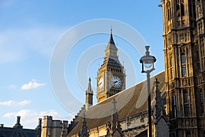 Big Ben and Westminster abbey in London, England