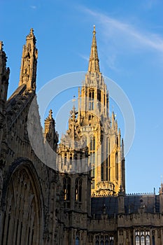 Big Ben and Westminster abbey in London, England