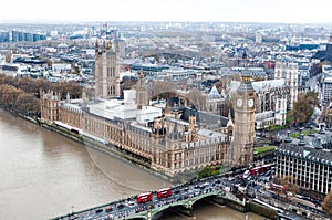 Big Ben and Westminster bridge in London