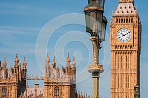 Big Ben and Westminster bridge in London