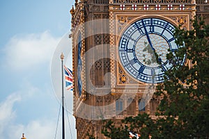 Big Ben and Westminster bridge in London