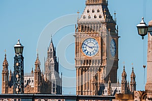 Big Ben and Westminster bridge in London