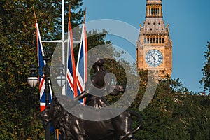 Big Ben and Westminster bridge in London