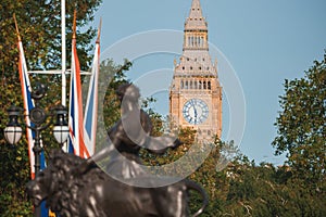 Big Ben and Westminster bridge in London