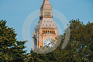 Big Ben and Westminster bridge in London