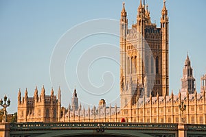 Big Ben and Westminster bridge in London