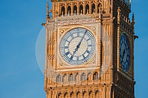 Big Ben and Westminster bridge in London