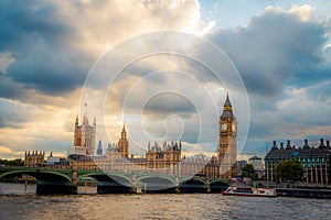 Big Ben Westminster Bridge London UK photo