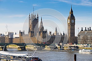 Big BenBig Ben and Westminster abbey in London, England