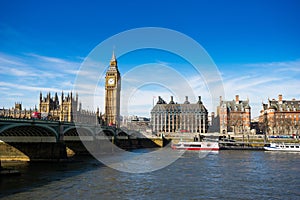 Big BenBig Ben and Westminster abbey in London, England