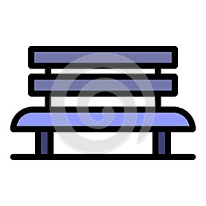 Big bench icon color outline vector