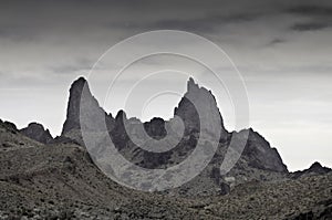 Big Bend National Park - The Mules Ears - Monochrome