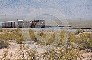 Big bend in the rail line, Nipton, California