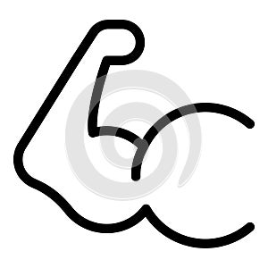 Big biceps icon outline vector. Arm muscle