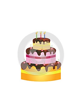 Big birthday cake vector
