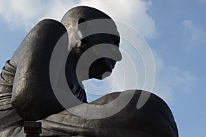 Big black buddha statue