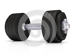 Big black dumbells over