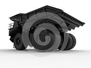 Big black mining truck photo