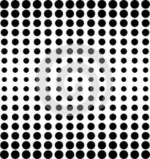 Big Black Polka Dots on White, Seamless Background.Black and White Polka Dots Pattern.