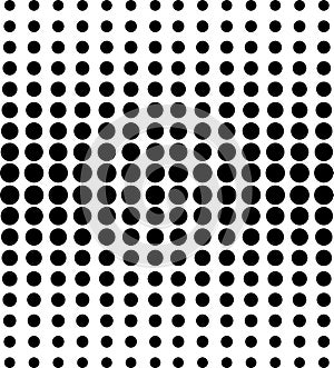 Big Black Polka Dots on White, Seamless Background.Black and White Polka Dots Pattern.