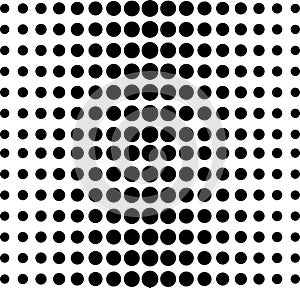 Big Black Polka Dots on White, Seamless Background.Black and White Polka Dots Pattern.