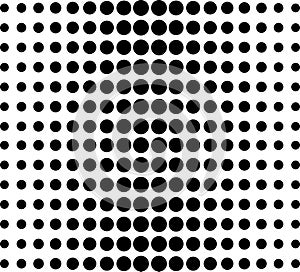 Big Black Polka Dots on White, Seamless Background.Black and White Polka Dots Pattern.